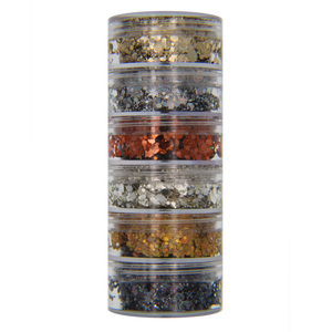 6-Color Metallic Stacked Jar