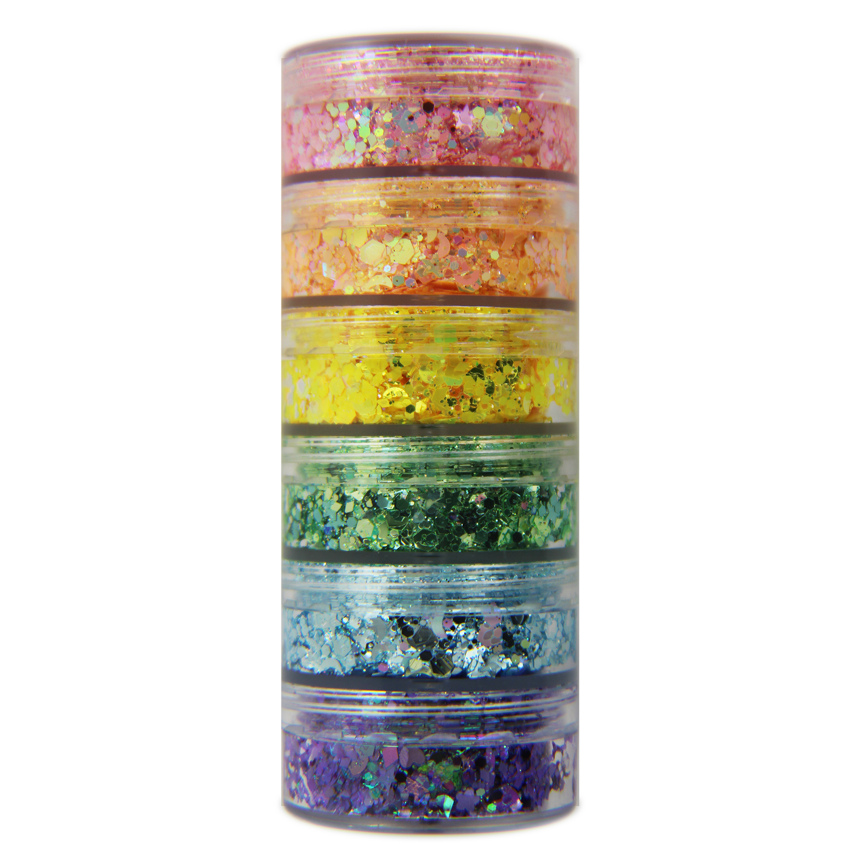 6-Color Pastel Stacked Jar