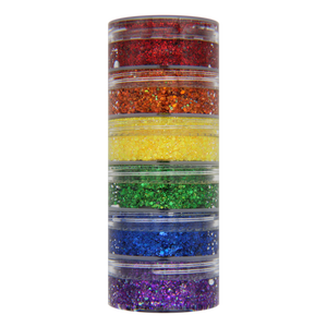 6-Color Rainbow Shimmer Stacked Jar
