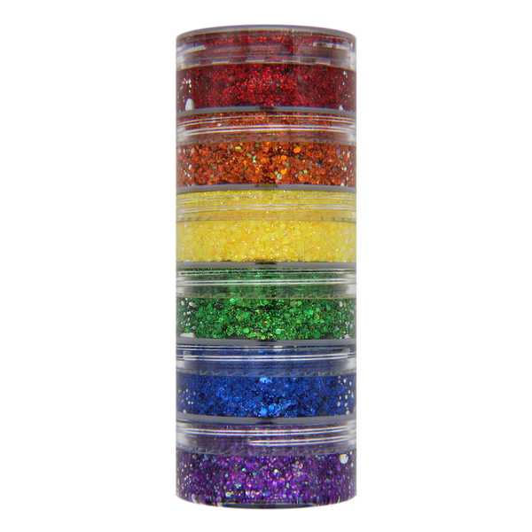 6-Color Rainbow Shimmer Stacked Jar