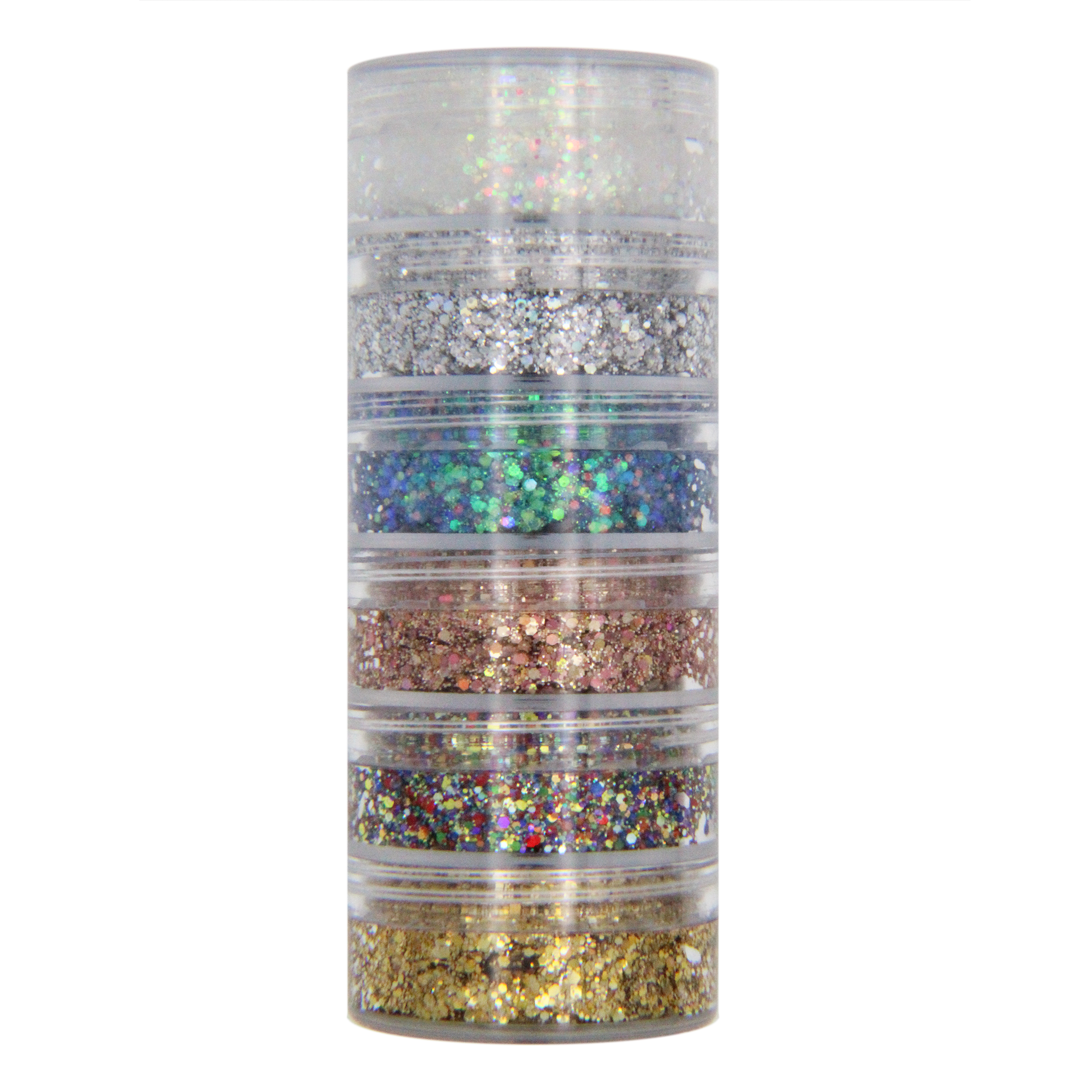 6-Color Shimmer Stacked Jar A