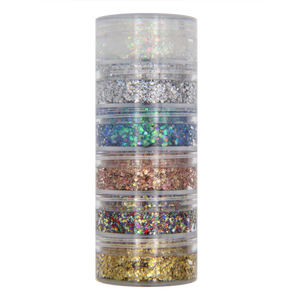 6-Color Shimmer Stacked Jar A