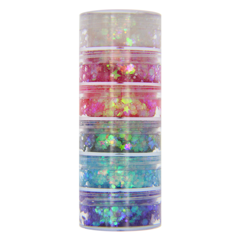 6-Color Iridescent Stacked Jar
