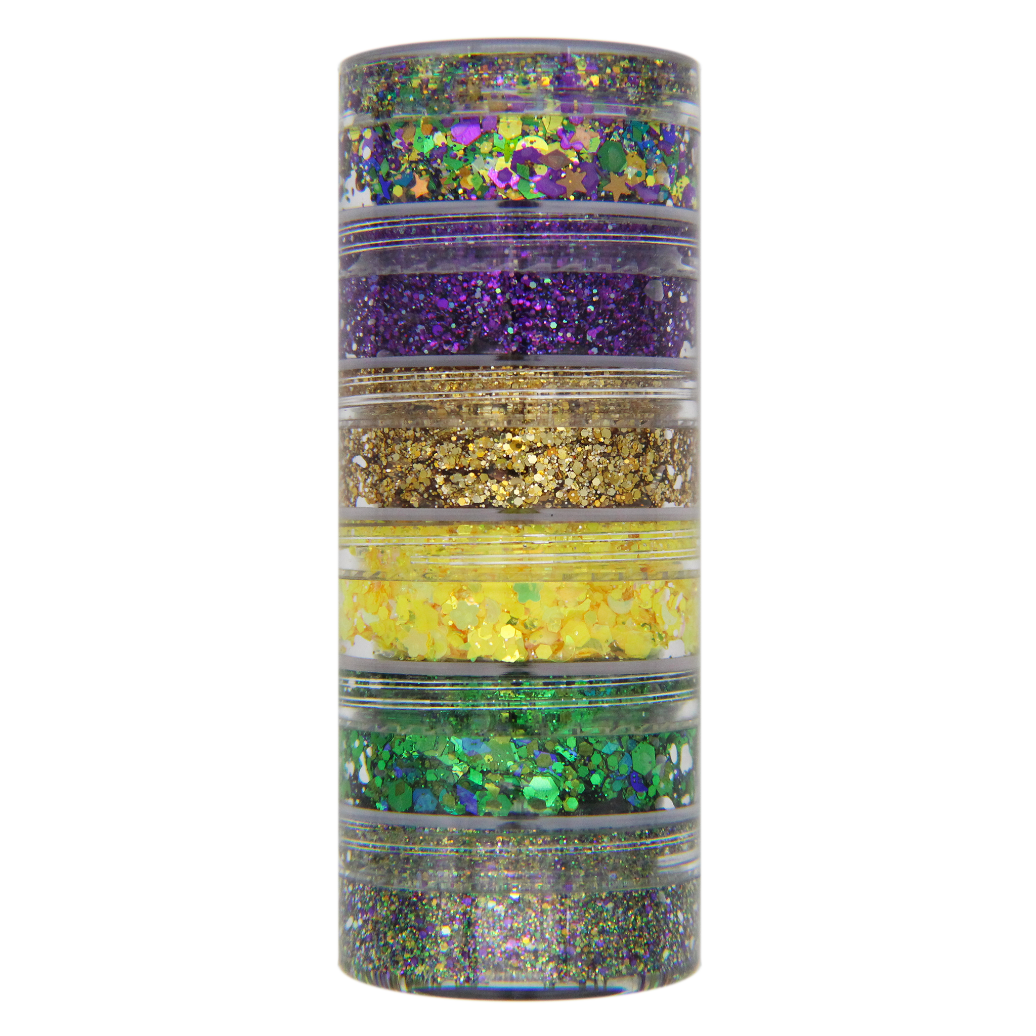 6-Color Mardi Gras Stacked Jar ~ Limited Availability ~