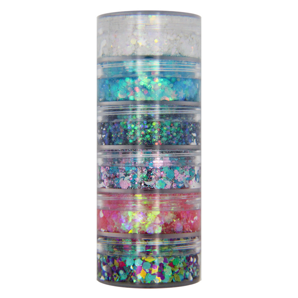 6-Color Mermaid Stacked Jar