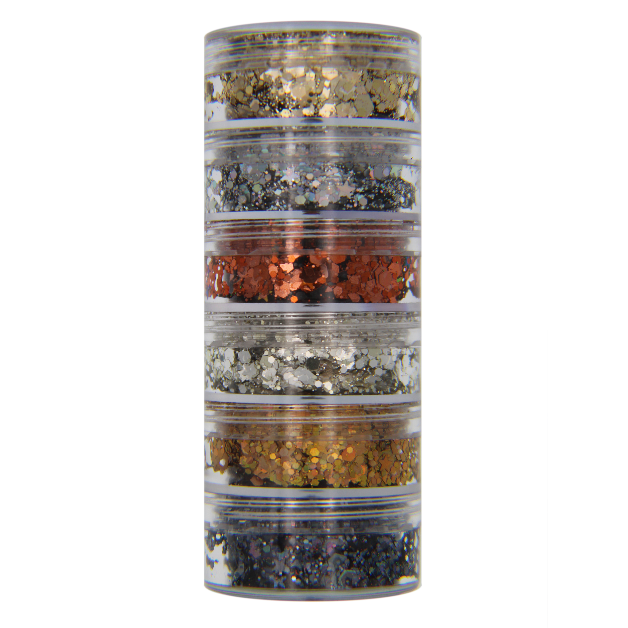 6-Color Metallic Stacked Jar
