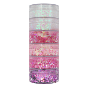 6-Color Pink Stacked Jar